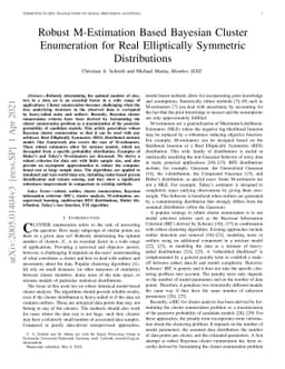 Robust M-Estimation Based Bayesian Cluster Enumeration for Real
  Elliptically Symmetric Distributions