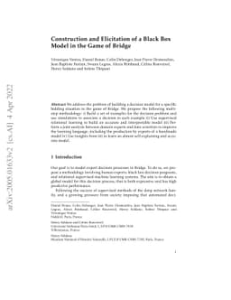 Construction and Elicitation of a Black Box Model in the Game of Bridge