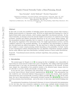 Depth-2 Neural Networks Under a Data-Poisoning Attack