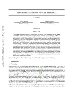 Semi-supervised lung nodule retrieval