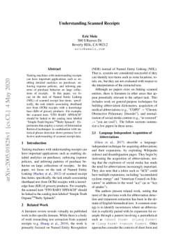 Understanding Scanned Receipts