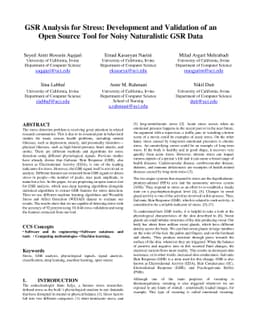 GSR Analysis for Stress: Development and Validation of an Open Source
  Tool for Noisy Naturalistic GSR Data