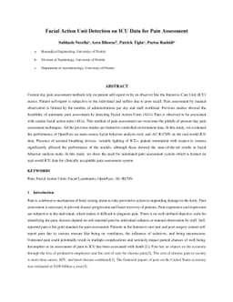 Facial Action Unit Detection on ICU Data for Pain Assessment