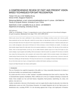 Vision-based techniques for gait recognition
