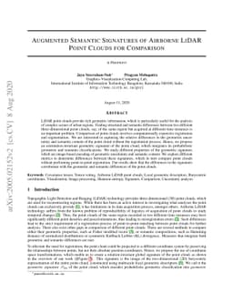 Augmented Semantic Signatures of Airborne LiDAR Point Clouds for
  Comparison