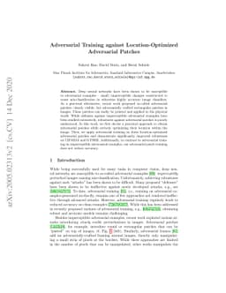 Adversarial Training against Location-Optimized Adversarial Patches