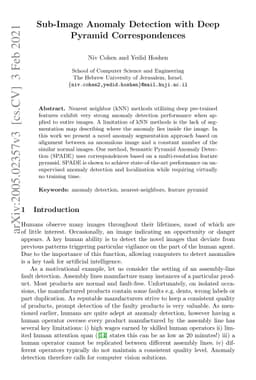 Sub-Image Anomaly Detection with Deep Pyramid Correspondences