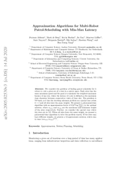 Approximation Algorithms for Multi-Robot Patrol-Scheduling with Min-Max
  Latency