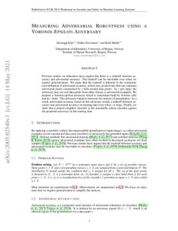 Measuring Adversarial Robustness using a Voronoi-Epsilon Adversary