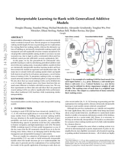 Interpretable Learning-to-Rank with Generalized Additive Models