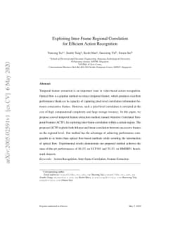 Exploiting Inter-Frame Regional Correlation for Efficient Action
  Recognition