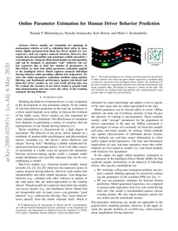Online Parameter Estimation for Human Driver Behavior Prediction