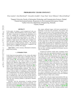 Probabilistic Color Constancy
