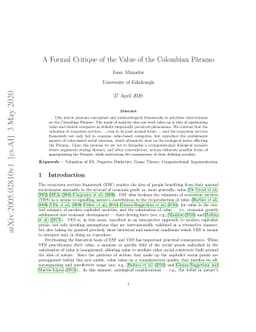 A Formal Critique of the Value of the Colombian Páramo