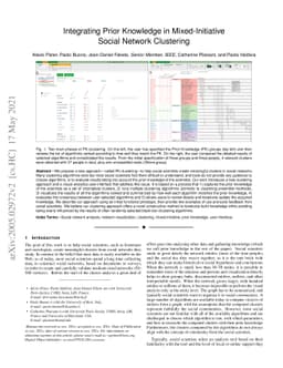 Integrating Prior Knowledge in Mixed Initiative Social Network
  Clustering