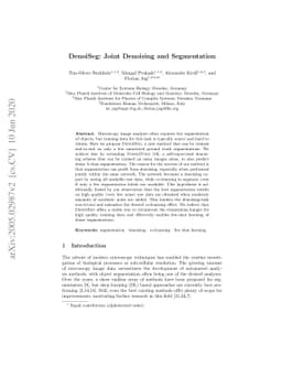 DenoiSeg: Joint Denoising and Segmentation