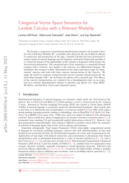 Categorical Vector Space Semantics for Lambek Calculus with a Relevant
  Modality