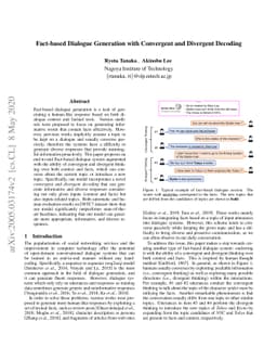 Fact-based Dialogue Generation with Convergent and Divergent Decoding