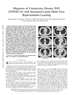 Diagnosis of Coronavirus Disease 2019 (COVID-19) with Structured Latent
  Multi-View Representation Learning