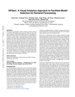 DFSeer: A Visual Analytics Approach to Facilitate Model Selection for
  Demand Forecasting