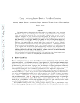 Deep Learning based Person Re-identification