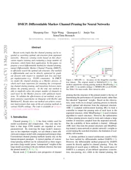 DMCP: Differentiable Markov Channel Pruning for Neural Networks