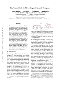 Fine-Grained Analysis of Cross-Linguistic Syntactic Divergences
