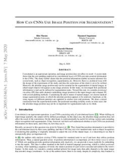 How Can CNNs Use Image Position for Segmentation?