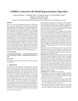 COBRA: Contrastive Bi-Modal Representation Algorithm