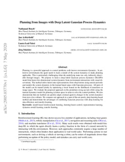 Planning from Images with Deep Latent Gaussian Process Dynamics