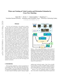 Where am I looking at? Joint Location and Orientation Estimation by
  Cross-View Matching