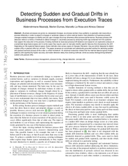 Detecting sudden and gradual drifts in business processes from execution
  traces