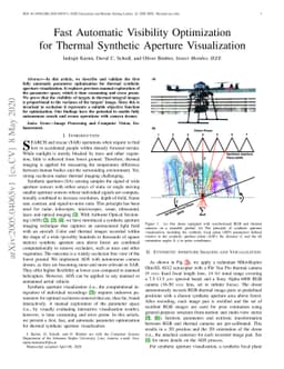 Fast Automatic Visibility Optimization for Thermal Synthetic Aperture
  Visualization