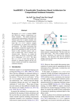 SentiBERT: A Transferable Transformer-Based Architecture for
  Compositional Sentiment Semantics