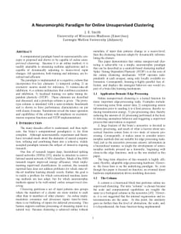 A Neuromorphic Paradigm for Online Unsupervised Clustering