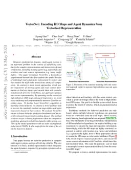 VectorNet: Encoding HD Maps and Agent Dynamics from Vectorized
  Representation