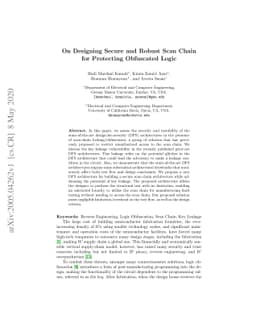 On Designing Secure and Robust Scan Chain for Protecting Obfuscated
  Logic