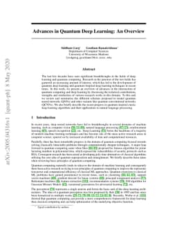 Advances in Quantum Deep Learning: An Overview