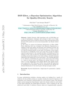 BOP-Elites, a Bayesian Optimisation algorithm for Quality-Diversity
  search