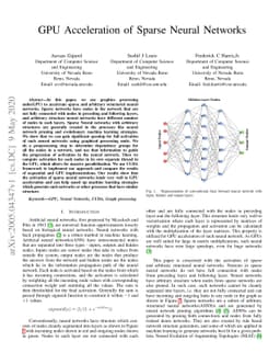 GPU Acceleration of Sparse Neural Networks
