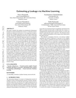 Estimating g-Leakage via Machine Learning