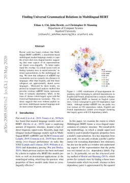 Finding Universal Grammatical Relations in Multilingual BERT