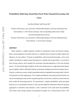 Probabilistic Multi-Step-Ahead Short-Term Water Demand Forecasting with
  Lasso