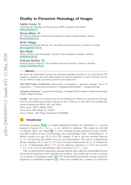 Duality in Persistent Homology of Images
