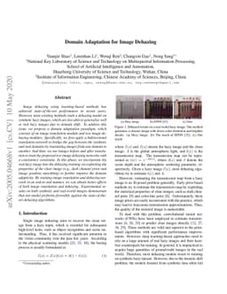 Domain Adaptation for Image Dehazing