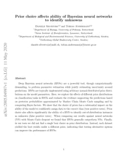 Prior choice affects ability of Bayesian neural networks to identify
  unknowns