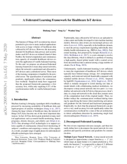 A Federated Learning Framework for Healthcare IoT devices