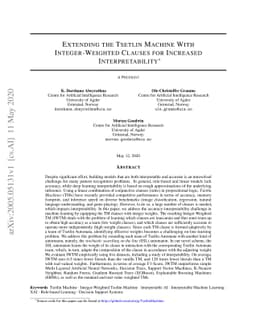 Extending the Tsetlin Machine With Integer-Weighted Clauses for
  Increased Interpretability