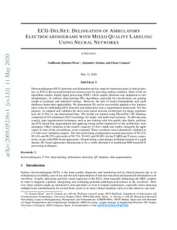 ECG-DelNet: Delineation of Ambulatory Electrocardiograms with Mixed
  Quality Labeling Using Neural Networks