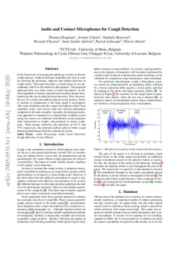 Audio and Contact Microphones for Cough Detection